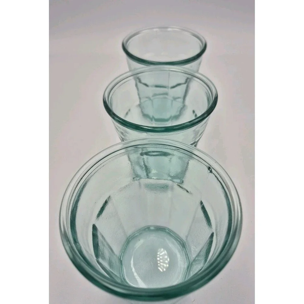 100% Recycled Authentic  Glass Vidrios San Miguel Spain 3 pcs 220ml New